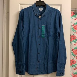 Jeans Color Button Down Shirt